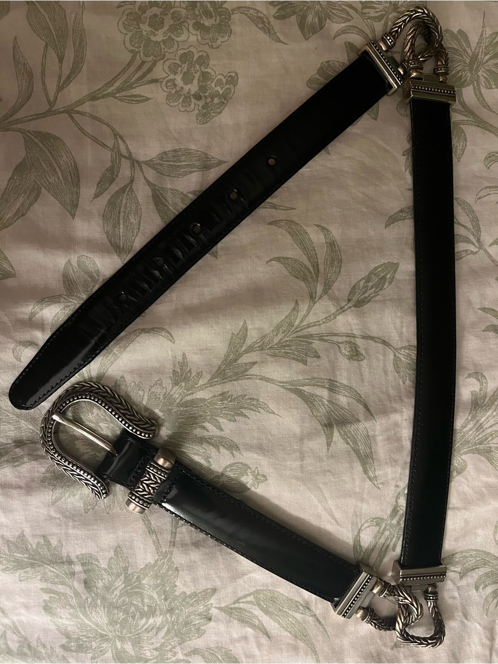 Brighton Black Leather Belt